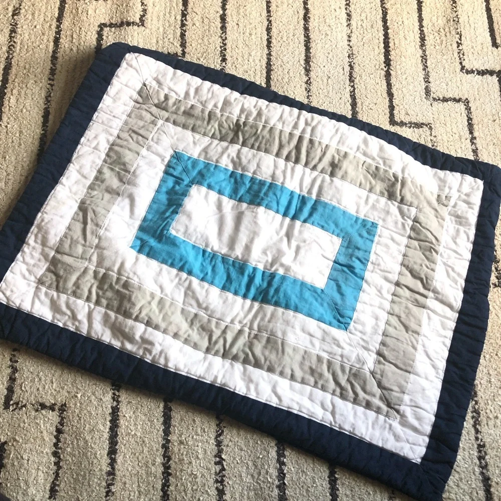 Pottery barn twin quilt and sham